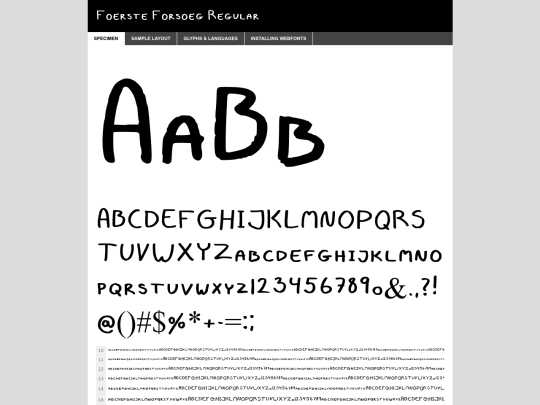 webfontkit-20240626-110029/foersteforsoeg-regular-demo screenshot