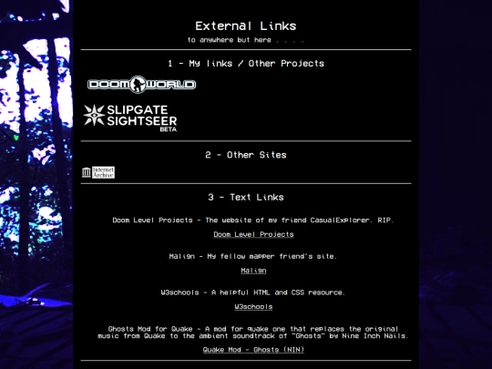 links screenshot