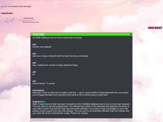 message screenshot