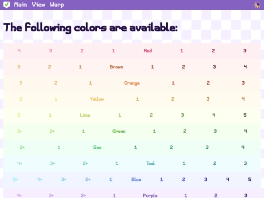 palette screenshot