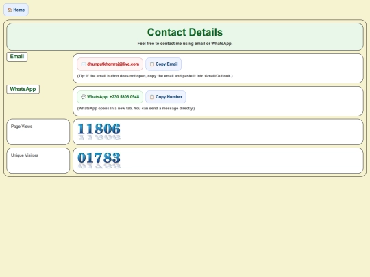 Contact screenshot