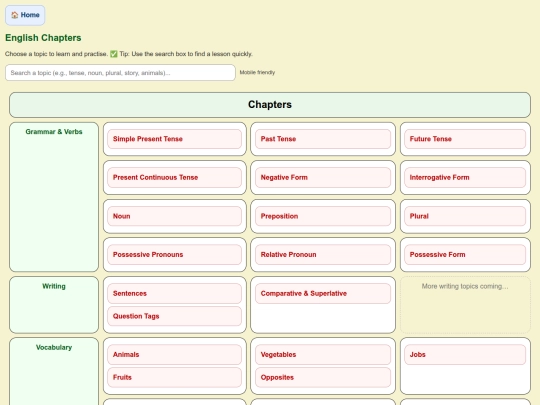 English screenshot