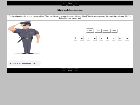 English/Jobs/policeman screenshot