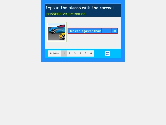English/Possessive Pronoun screenshot