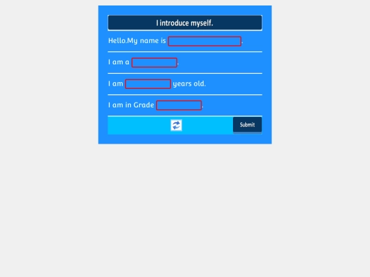 English/grade1/Introducing myself screenshot
