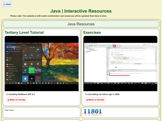 Java Web pages/Java screenshot