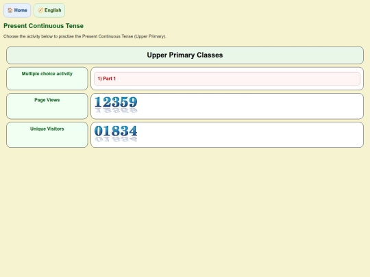 Present Continuous Tense screenshot