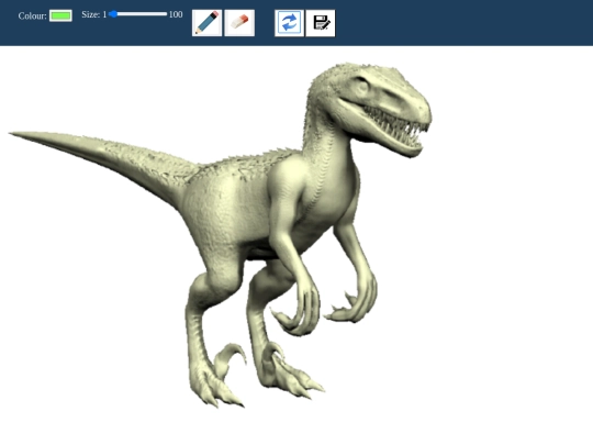 The Arts/Drawing_and_painting/Colouring dinosaur screenshot