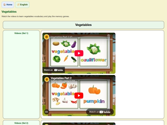 Vegetables screenshot