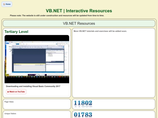 vb.net web pages/VisualBasicCommunity2017 screenshot