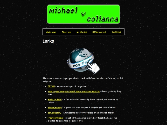 links screenshot
