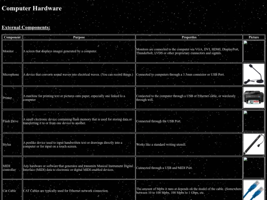 table screenshot