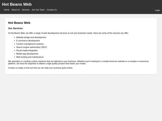 Services screenshot
