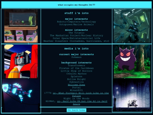 interests screenshot