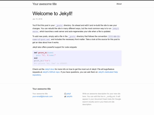 welcome-to-jekyll screenshot