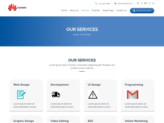 services screenshot