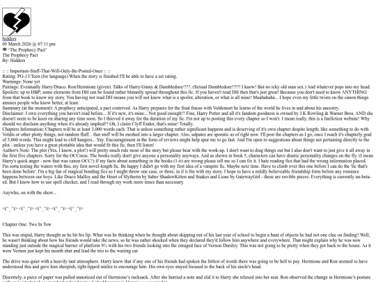 MyFics/ProphecyPact screenshot