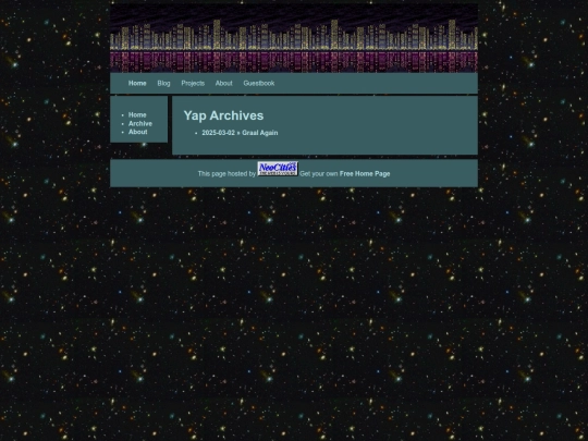 blog/archive screenshot