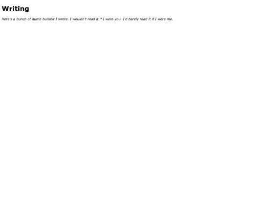 Writing screenshot