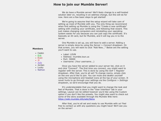 mumble screenshot