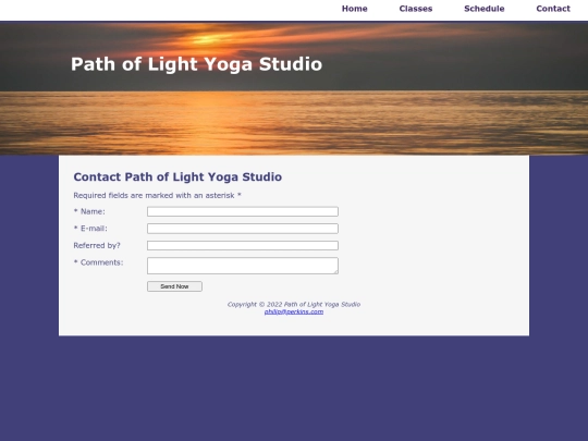 PathOfLightYogaStudio/ch10yoga/contact screenshot