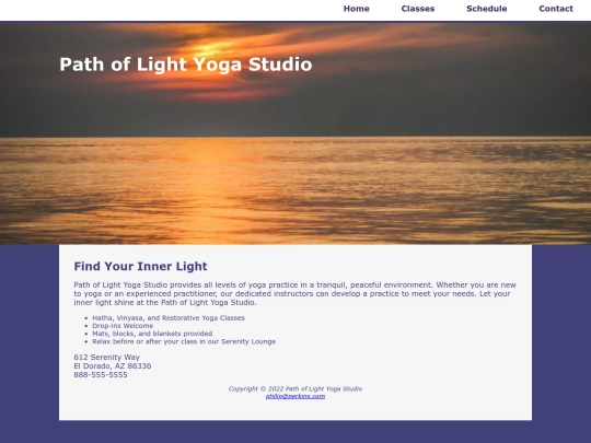 PathOfLightYogaStudio/ch10yoga screenshot