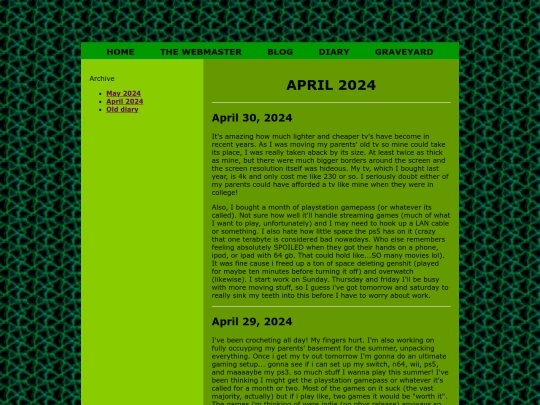diary/april24 screenshot