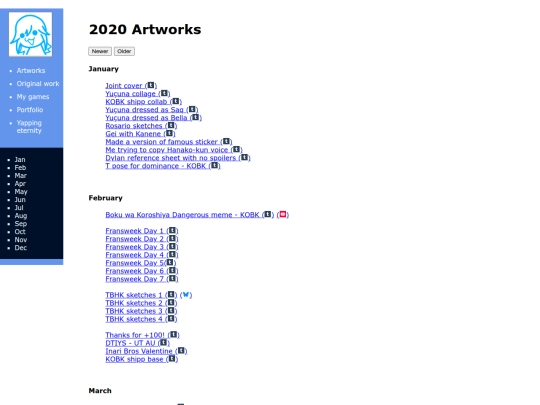 artworks/2020 screenshot