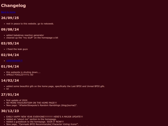 changelog screenshot