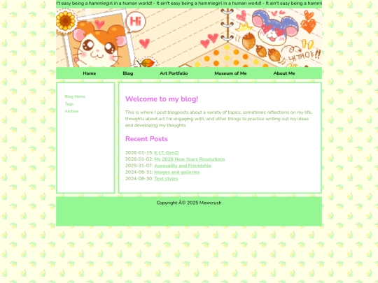 Blog screenshot