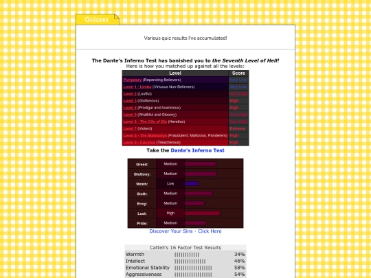 quizzes screenshot