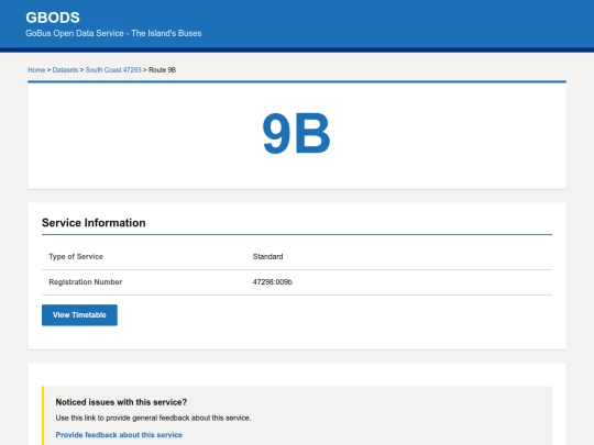 GBODS/Routepage/9B screenshot