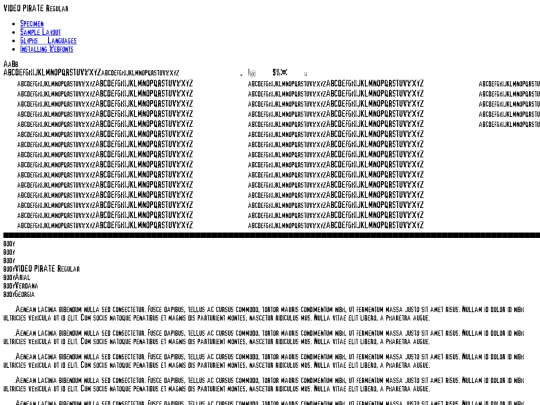 fonts/video_pirate-demo screenshot
