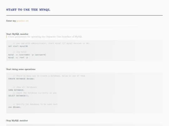 Other-Pages/Blog/Learning/Archive/IV/ComputerScience/Database/MySQL/StartUseMySQL screenshot