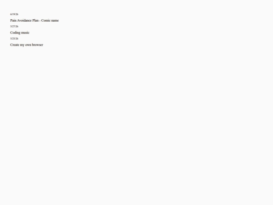 Other-Pages/Writing/Archive/Diary/Todo screenshot