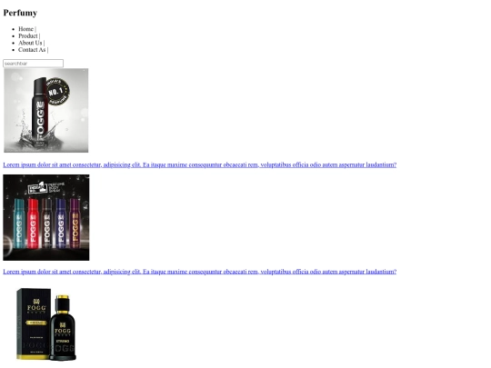perfume project screenshot