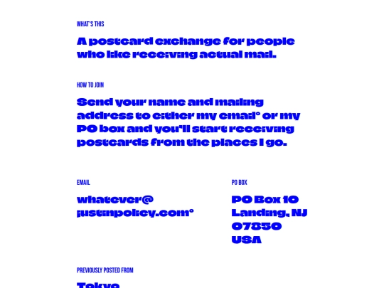 postcards screenshot