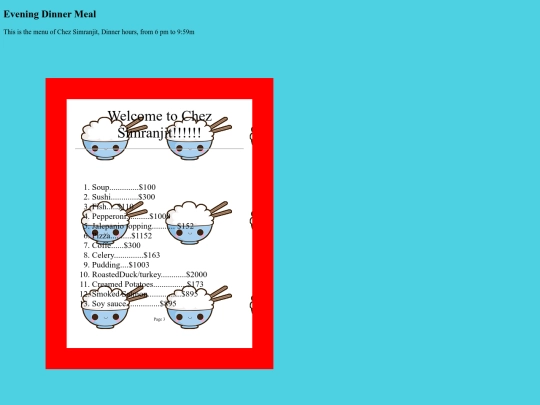BoxmodelDinner screenshot