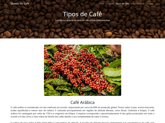 SITE CAFE/tipos screenshot