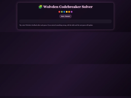 wolvden/codebreakersolver screenshot