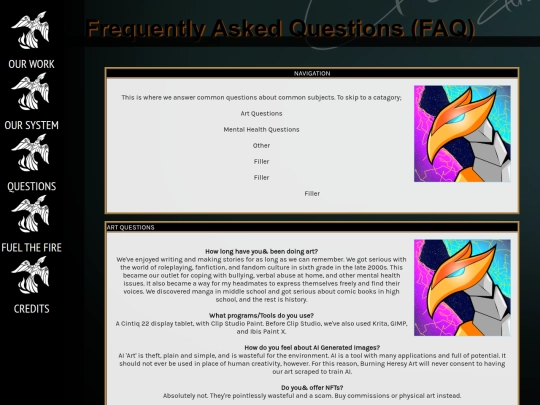 questions screenshot