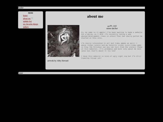 aboutme screenshot