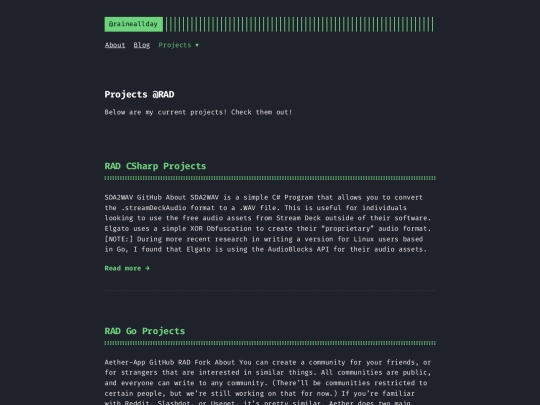 projects/page/1 screenshot