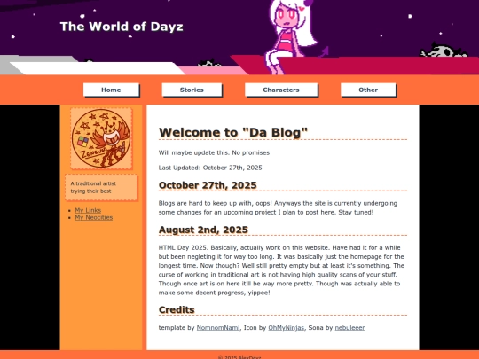 Blog screenshot