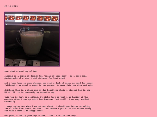 tea-log/26-11-2023 screenshot
