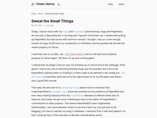 blog/sweat-the-small-things screenshot