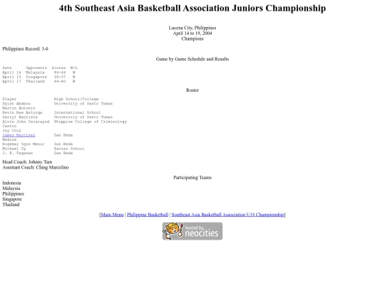 philbas/seabau18/seabajuniors2004 screenshot