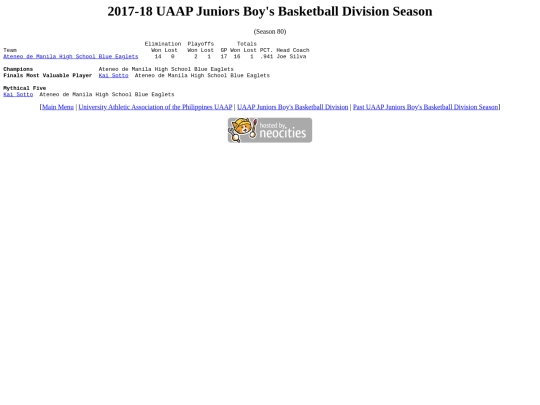 uaap/juniors/season/2017-18/201718season screenshot