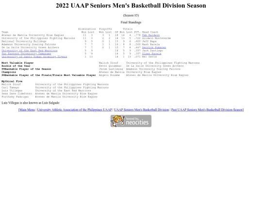 uaap/seniors/season/2022/2022season85 screenshot