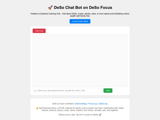 DeSo_ChatBot screenshot